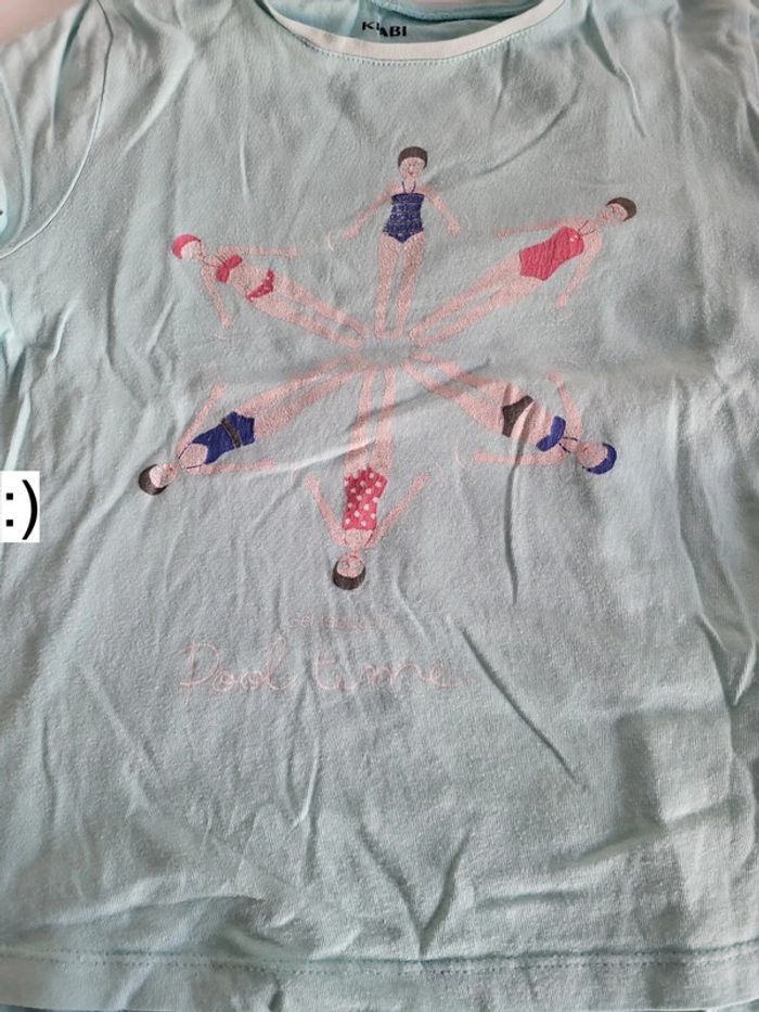 T shirt bleu pâle 8 ans - photo numéro 2