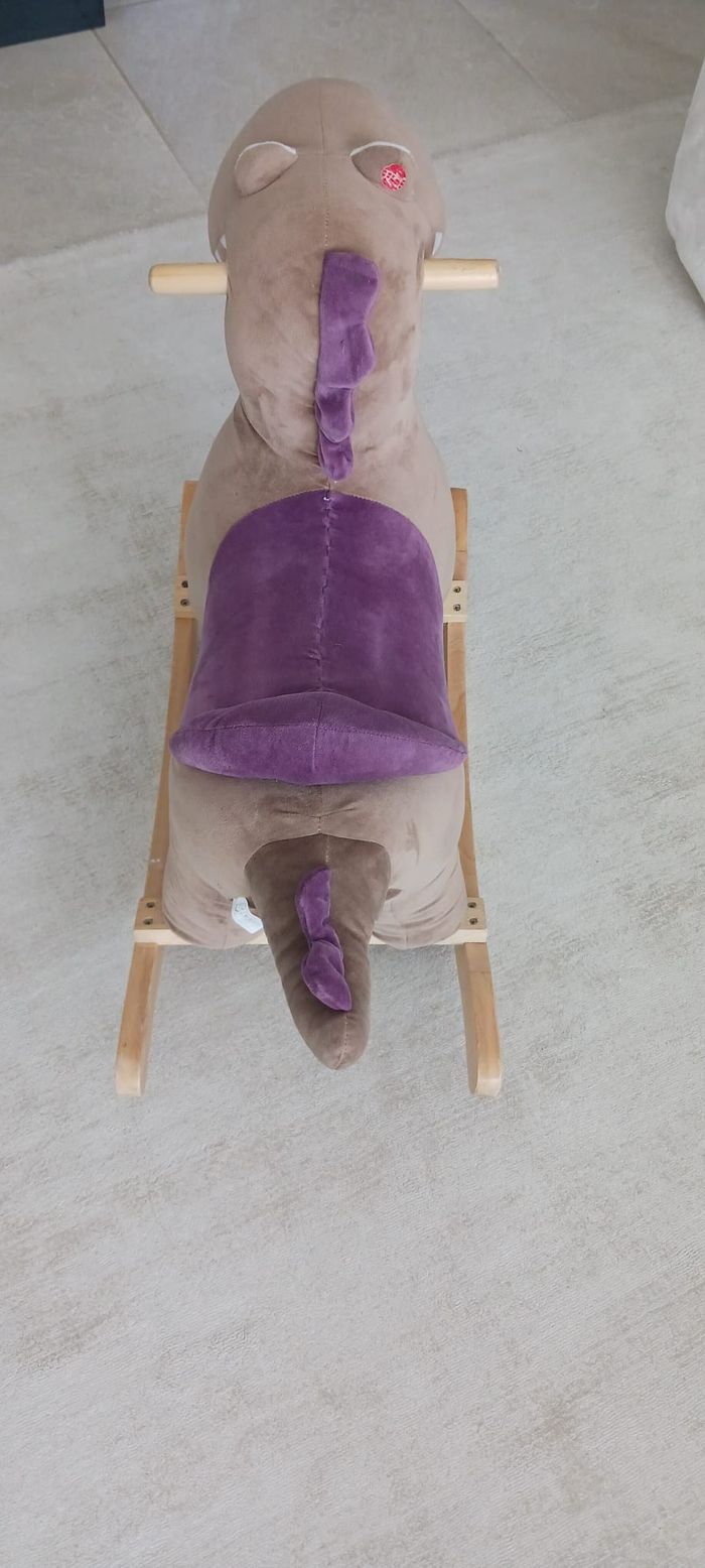 Jouet à Bascule Dinosaure Marron et Violet - photo numéro 4