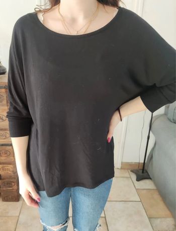 Pull fin kiabi L noir (113)