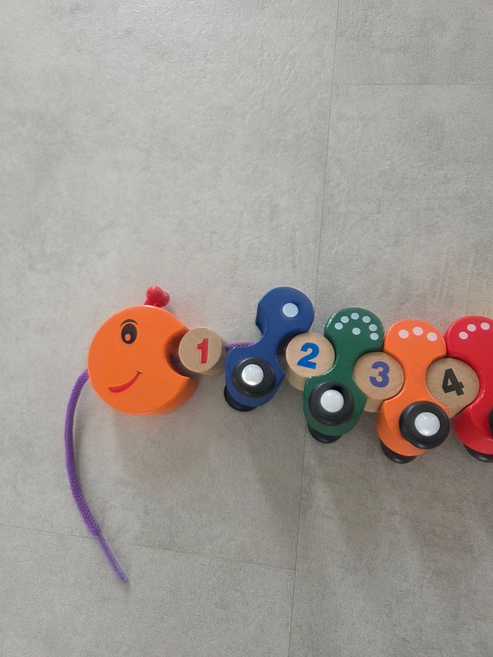 Jouet en bois a tiré - photo numéro 2