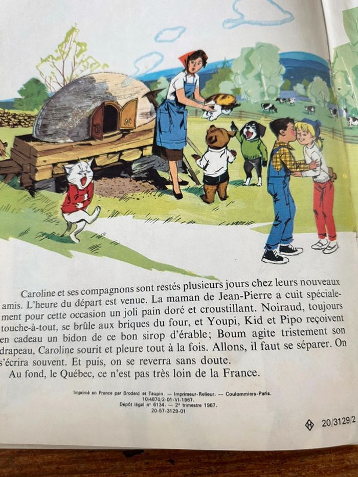 1967 Livre ancien Caroline voyage au Canada Grands albums Hachette bd Pierre Probst vintage - photo numéro 9