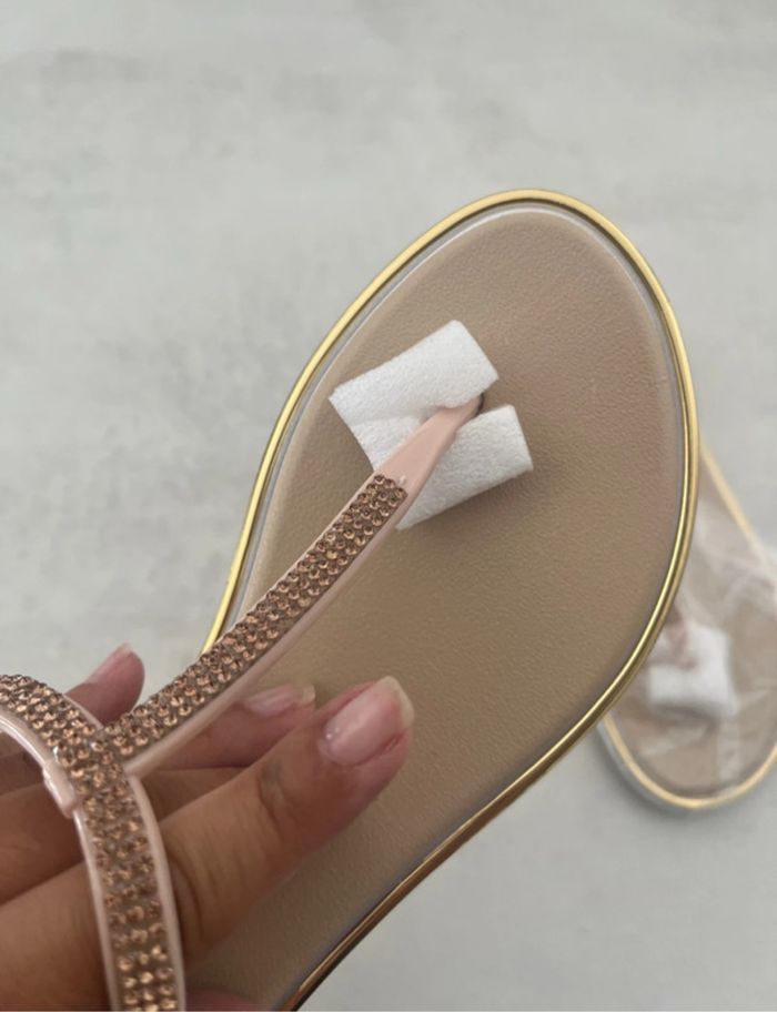 Sandales rose gold et blanches Shein