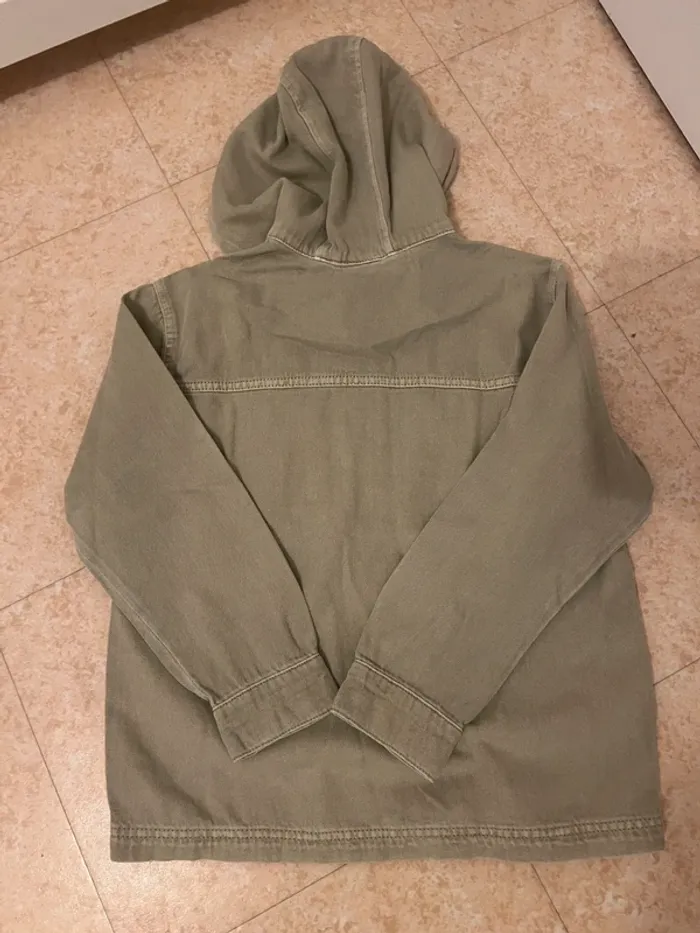 Veste en jean, couleur vert kaki taille 10 ans zara - photo numéro 2