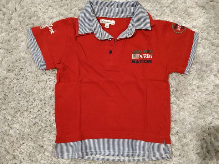 Polo manches courtes Rouge U collection 3 ans
