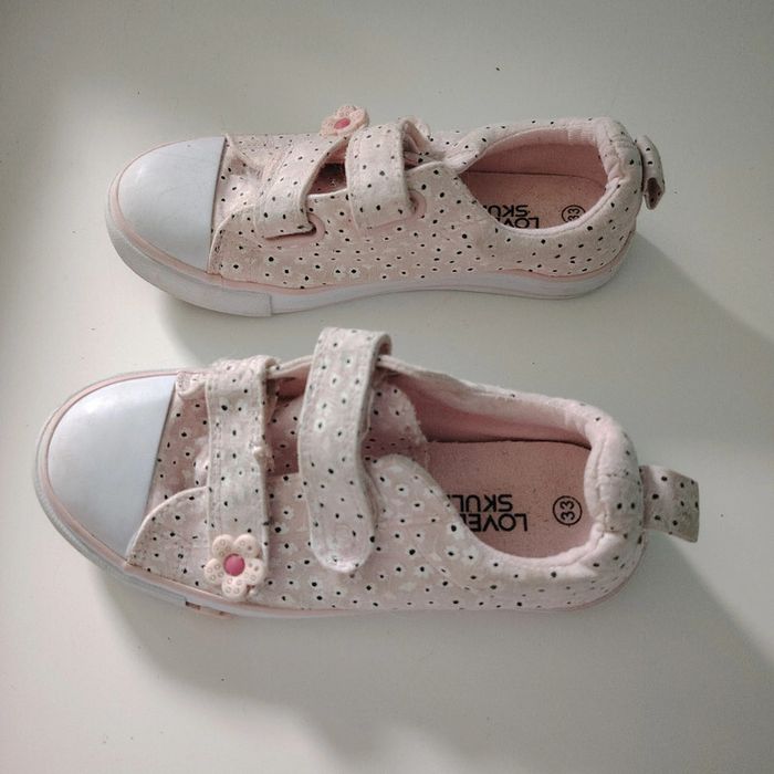 Paire de basket en toile rose lovely skull taille 33 - photo numéro 3