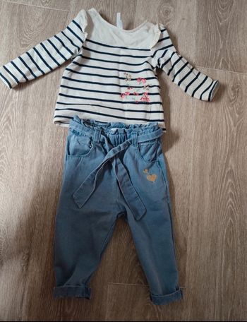 Ensemble bébé fille maillot/jean