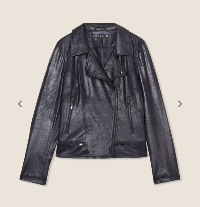 Veste esprit motard zippée - photo numéro 3