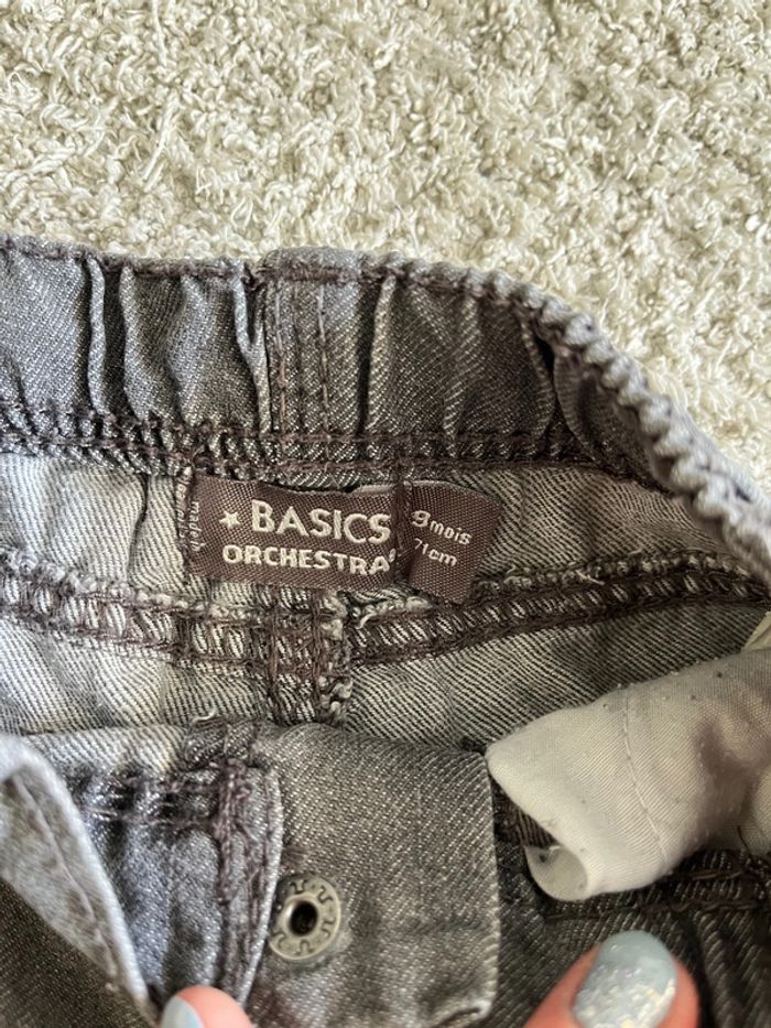 Jeans gris garçon Orchestra taille 9 mois - photo numéro 3