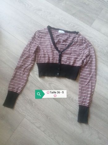 🌸Gilet coloré cropped Taille 36 "Etam"Neuf 🌸