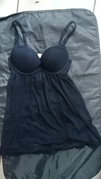 Très jolie Nuisette transparente bleu marine