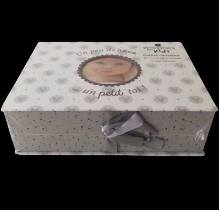 Coffret naissance blanc et gris
