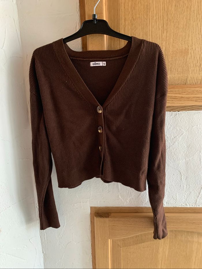 Gilet marron extensible - 12 ans