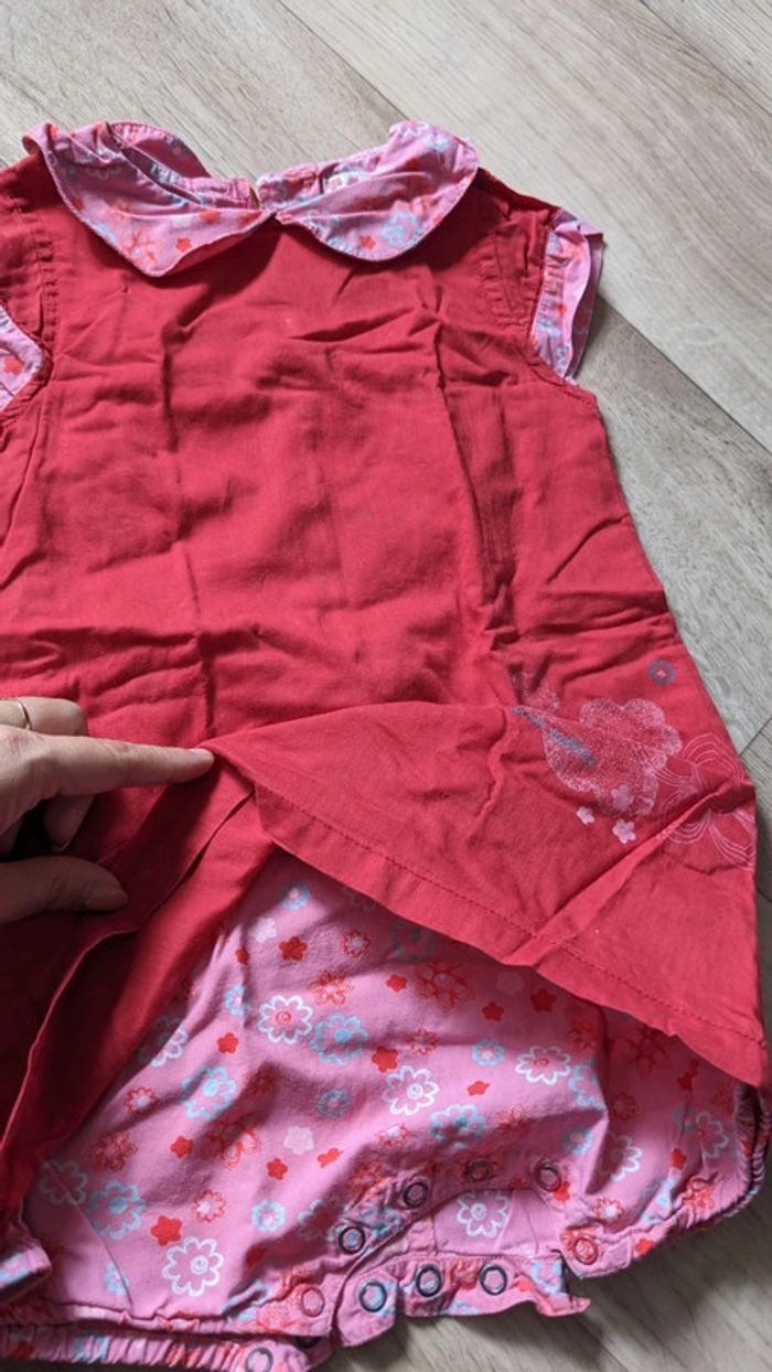 Combi-short effet robe rouge 18 Mois - photo numéro 4