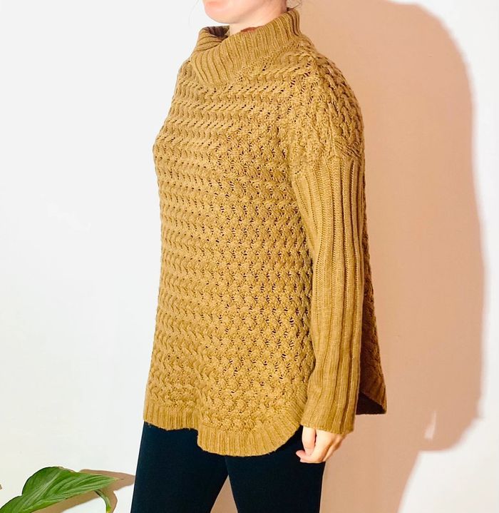 Pull en maille marron taille 40 Tex - photo numéro 2