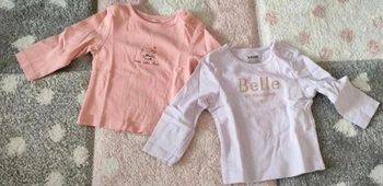 Lot tee-shirt manches longues bébé fille Kiabi 