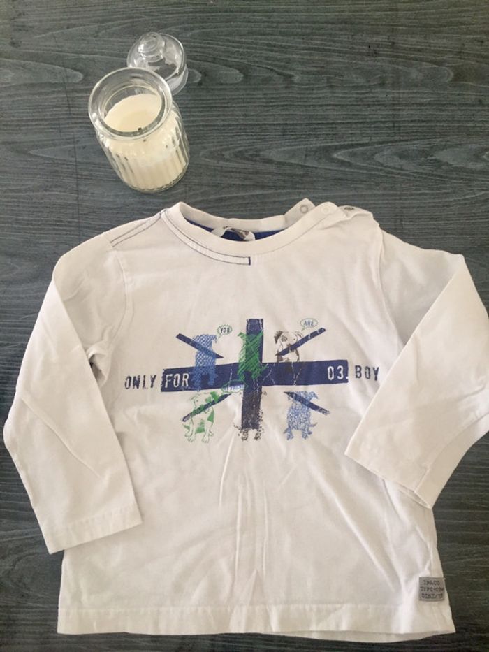 T short manches longues 3 pommes 3 Ans