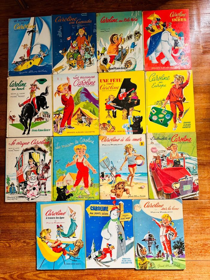Lot rare intégrale Caroline 15 livres bd Grands albums Pierre Probst Hachette Jeunesse