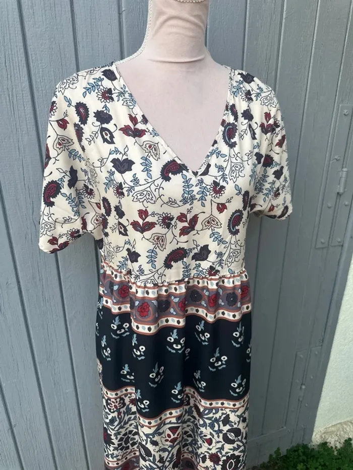 Robe longue été manches courtes fleuri Shein 38/M - photo numéro 2