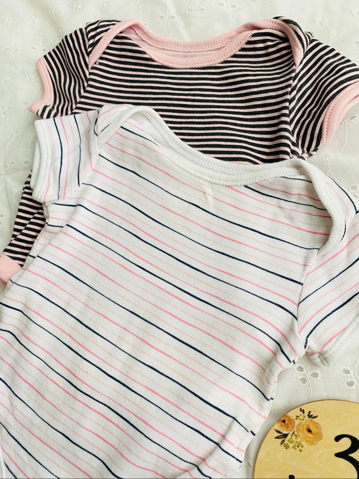 Lot 2 body rayures bébé - photo numéro 2