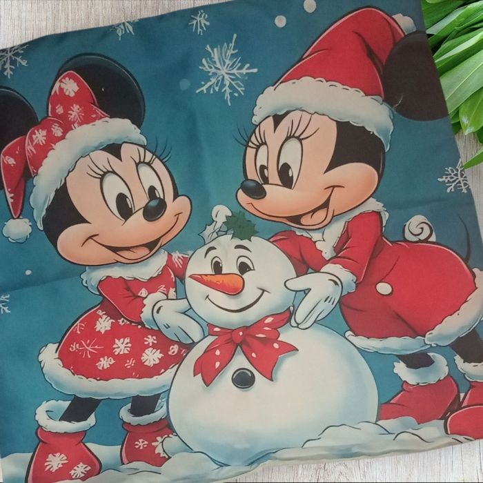 Housse de coussin Minnie et Mickey mouse Disney noël - photo numéro 2