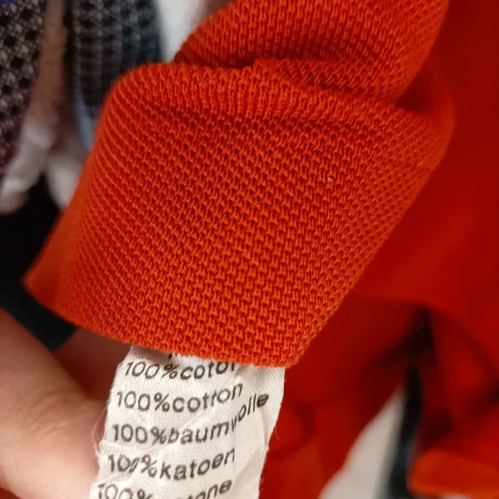 Polo orange Lacoste à bouton homme manches courtes taille L 5 - photo numéro 7