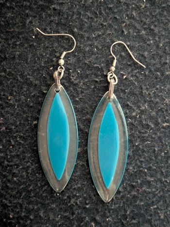 Boucles d'oreilles fantaisie bleues