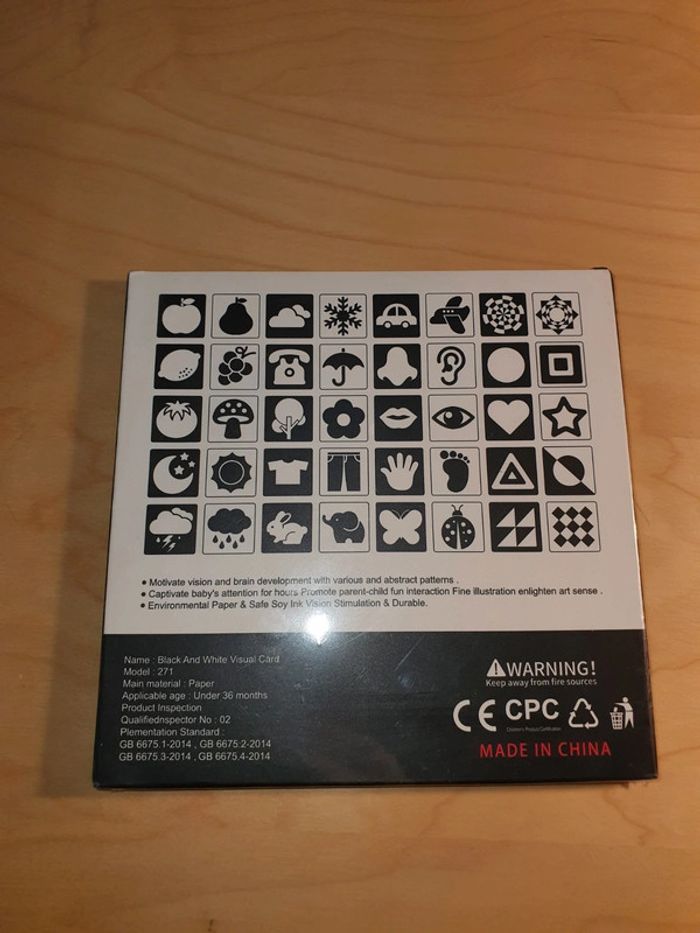 🎨 Cartes Flash Baby Vision 40 Motifs Stimulants 👶 Développement Cognitif 0-3 Mois