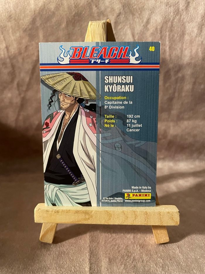 Carte Bleach - panini 2009 - numéro 49 - Shunsui Kyoraku - photo numéro 2