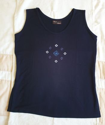 Débardeur bleu marine - Tricot Sitèle - T2