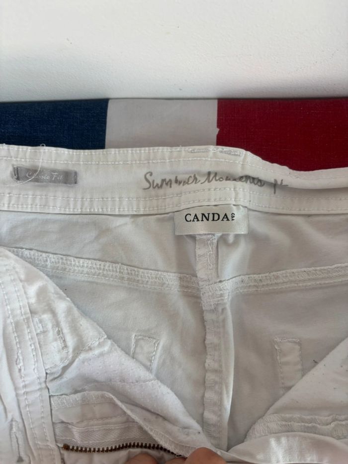 Pantacourt blanc taille 38/40 candae - photo numéro 3