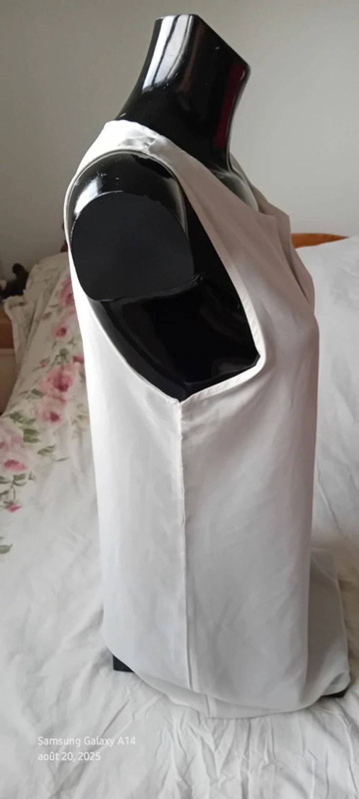 Blouse longue sans manches col V en voile femme S only & u - photo numéro 3