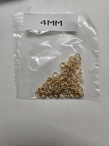 Anneaux 4mm dore création bijoux acier inoxydable 💫 