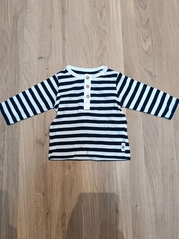 Tee-shirt rayé manches longues Kiabi 3 mois