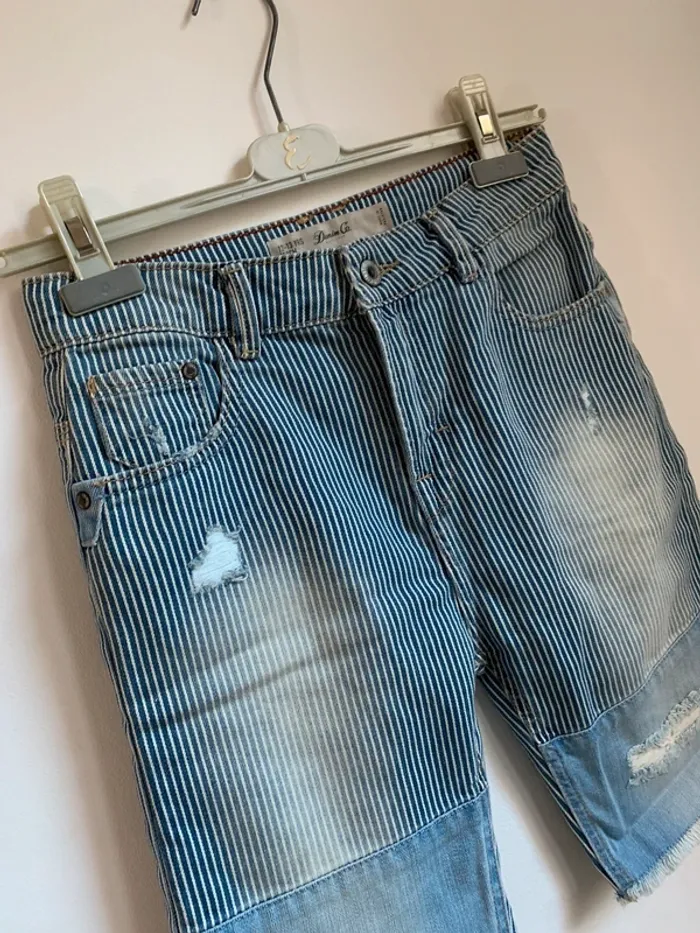 Short en jean rayé style usé – Denim Co – 12/13 ans - photo numéro 2
