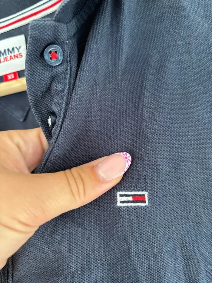 polo bleu marine tommy jeans taille XS - photo numéro 3
