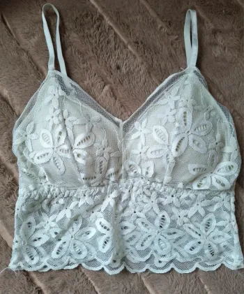 Bralette dentelle vert d’eau