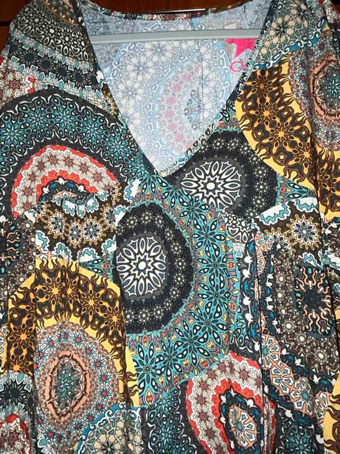 Robe multicolore imprimés Chantal B taille unique - photo numéro 2