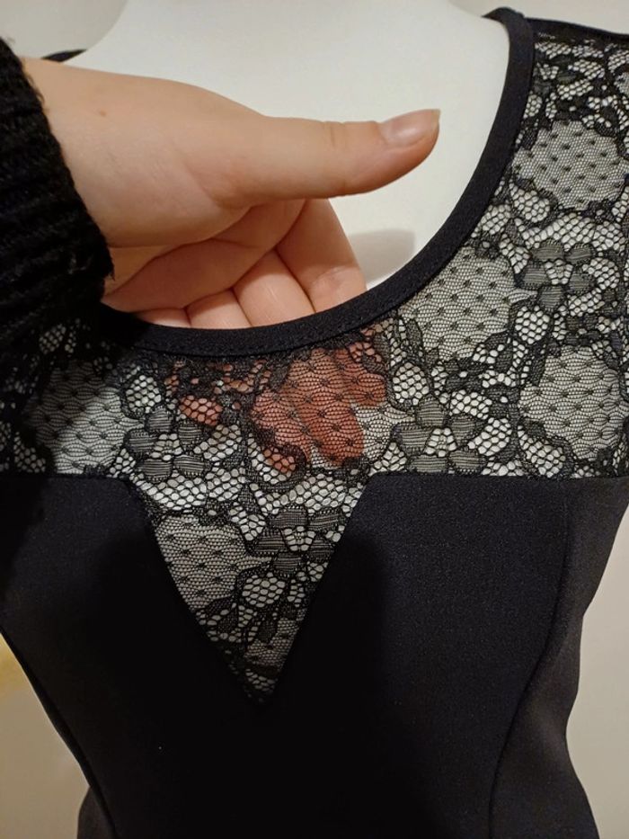 Top noir péplum chic Tout Feu Tout Femme taille XS 34 - photo numéro 4