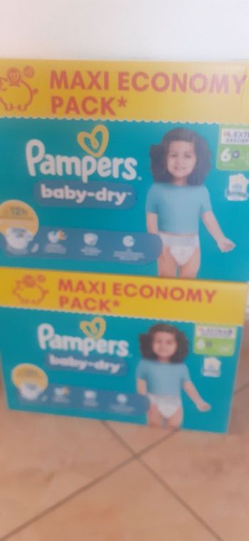 152 couches Pampers Baby Dry Taille 6+