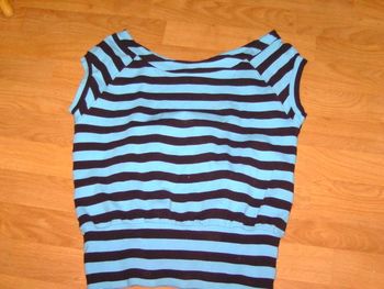 Sweat NAF NAF bleu turquoise et noir léger taille M TBE