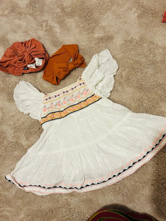 Robe à motifs coton + 2 accessoires offert - photo numéro 4