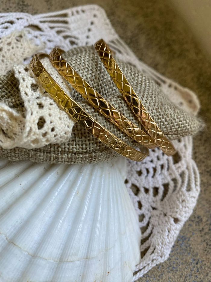 lot de 3 bracelets joncs - photo numéro 3