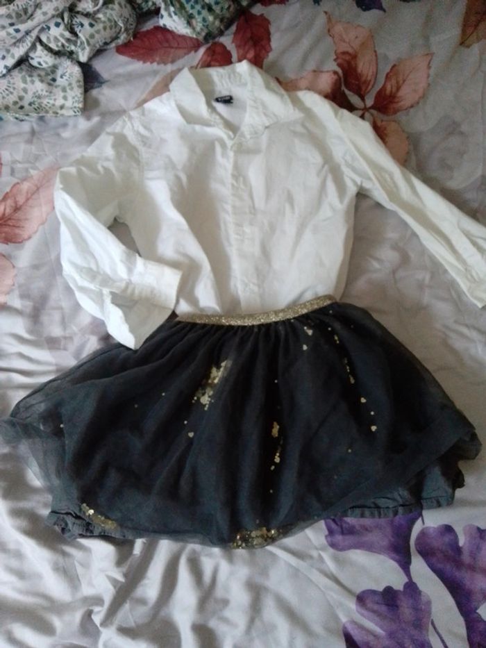 Ensemble fille 6 ans jupe et chemise