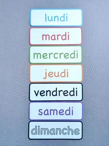 Pancartes des jours de la semaine