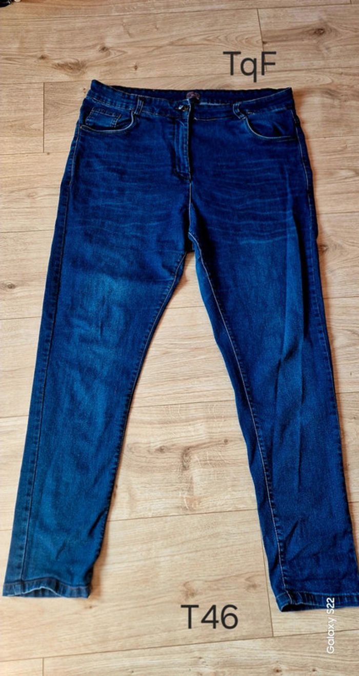 Jeans taille haute 46