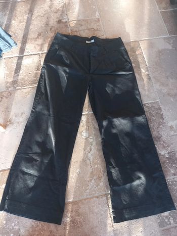 Pantalon Noir en Toile Taille 42