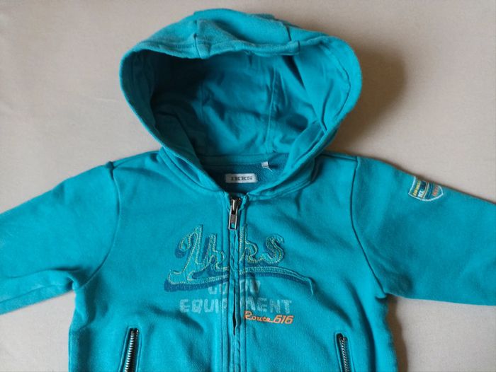 Gilet capuche bleu Ikks 18m - photo numéro 2