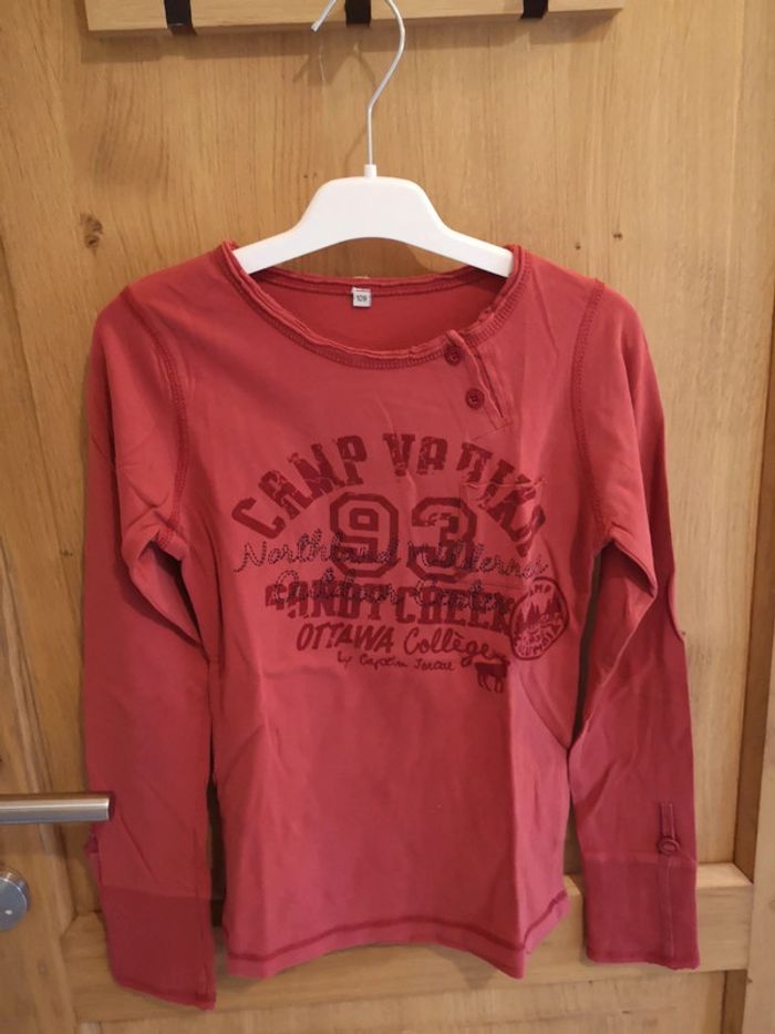 T-shirt en rouge Captain Tortue 8 ans