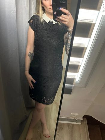 Robe dentelle col Claudine