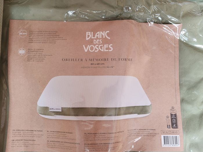 Oreiller Blanc des Vosges - photo numéro 2